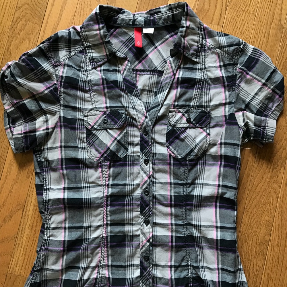 Divided Flannel (Black, Pink, Gray, White)